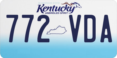 KY license plate 772VDA