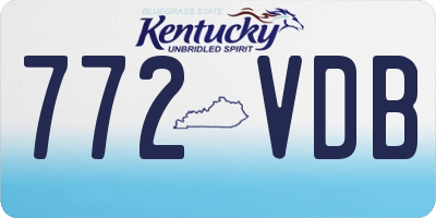 KY license plate 772VDB