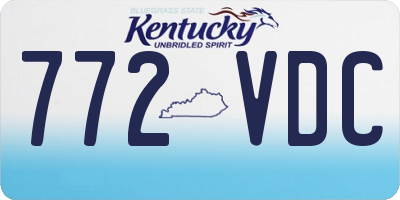KY license plate 772VDC