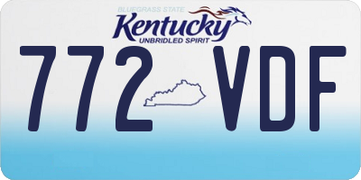 KY license plate 772VDF