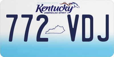 KY license plate 772VDJ
