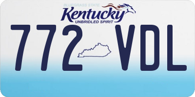 KY license plate 772VDL