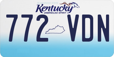 KY license plate 772VDN