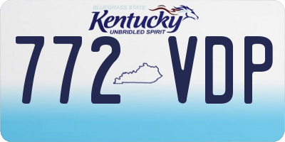 KY license plate 772VDP