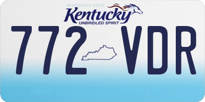KY license plate 772VDR