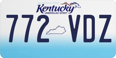 KY license plate 772VDZ
