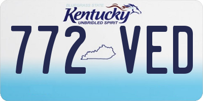 KY license plate 772VED