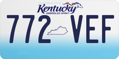 KY license plate 772VEF