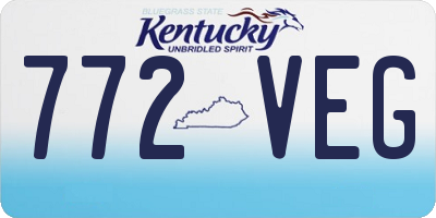 KY license plate 772VEG