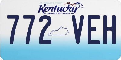 KY license plate 772VEH