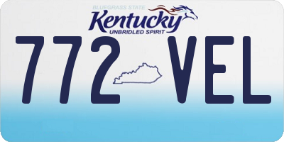 KY license plate 772VEL