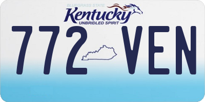 KY license plate 772VEN