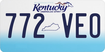KY license plate 772VEO