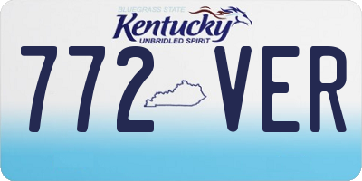 KY license plate 772VER