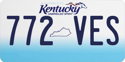 KY license plate 772VES