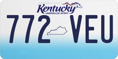 KY license plate 772VEU