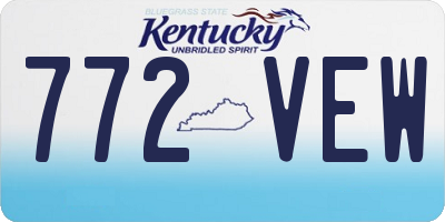 KY license plate 772VEW