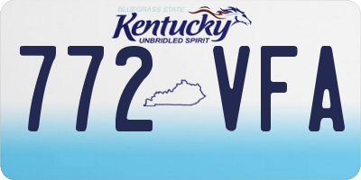 KY license plate 772VFA