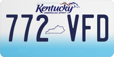 KY license plate 772VFD