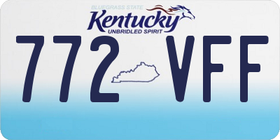 KY license plate 772VFF