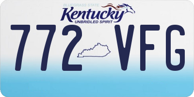 KY license plate 772VFG