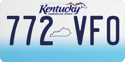 KY license plate 772VFO