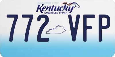 KY license plate 772VFP