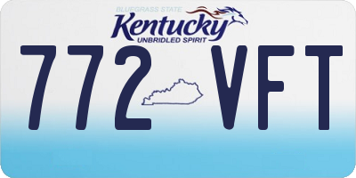 KY license plate 772VFT