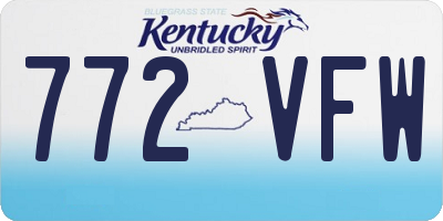 KY license plate 772VFW