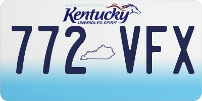 KY license plate 772VFX