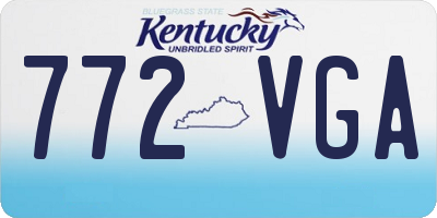 KY license plate 772VGA