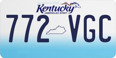 KY license plate 772VGC
