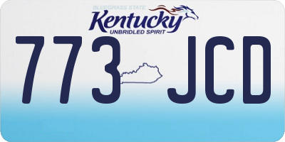 KY license plate 773JCD