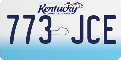 KY license plate 773JCE