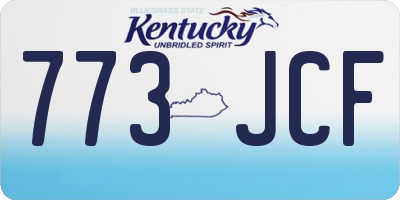 KY license plate 773JCF