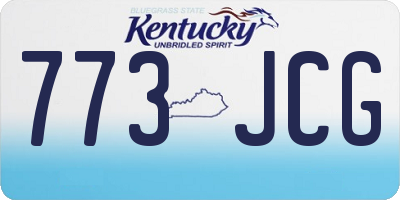 KY license plate 773JCG