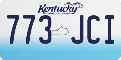 KY license plate 773JCI