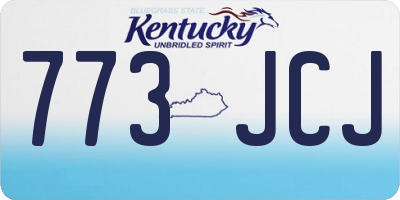 KY license plate 773JCJ