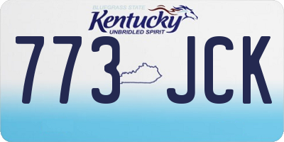 KY license plate 773JCK