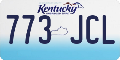 KY license plate 773JCL