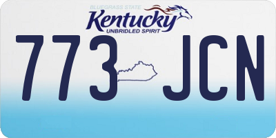 KY license plate 773JCN