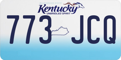 KY license plate 773JCQ