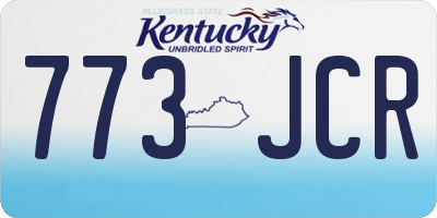KY license plate 773JCR