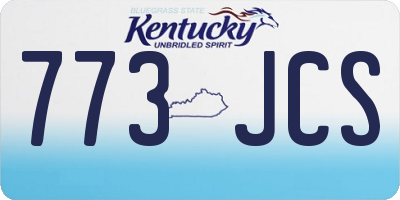 KY license plate 773JCS