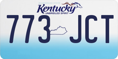KY license plate 773JCT