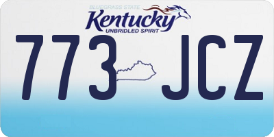 KY license plate 773JCZ
