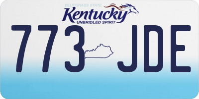 KY license plate 773JDE