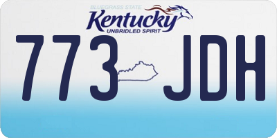 KY license plate 773JDH