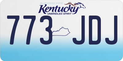 KY license plate 773JDJ