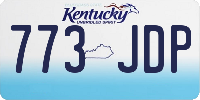 KY license plate 773JDP